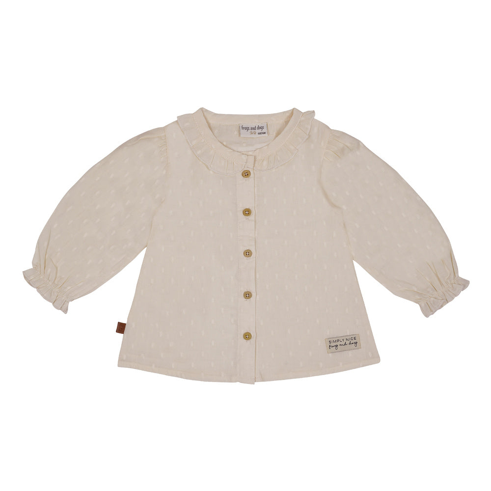 Frogs and Dogs blouse ecru