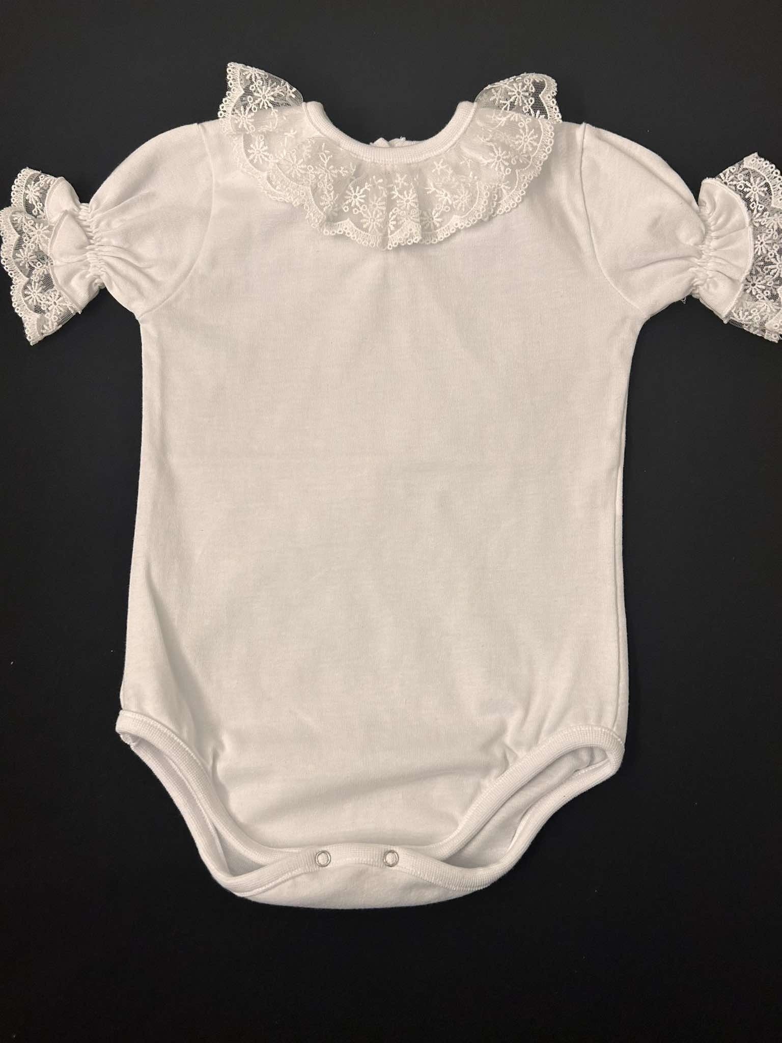 cordel T-shirt/romper met volledige kanten detail