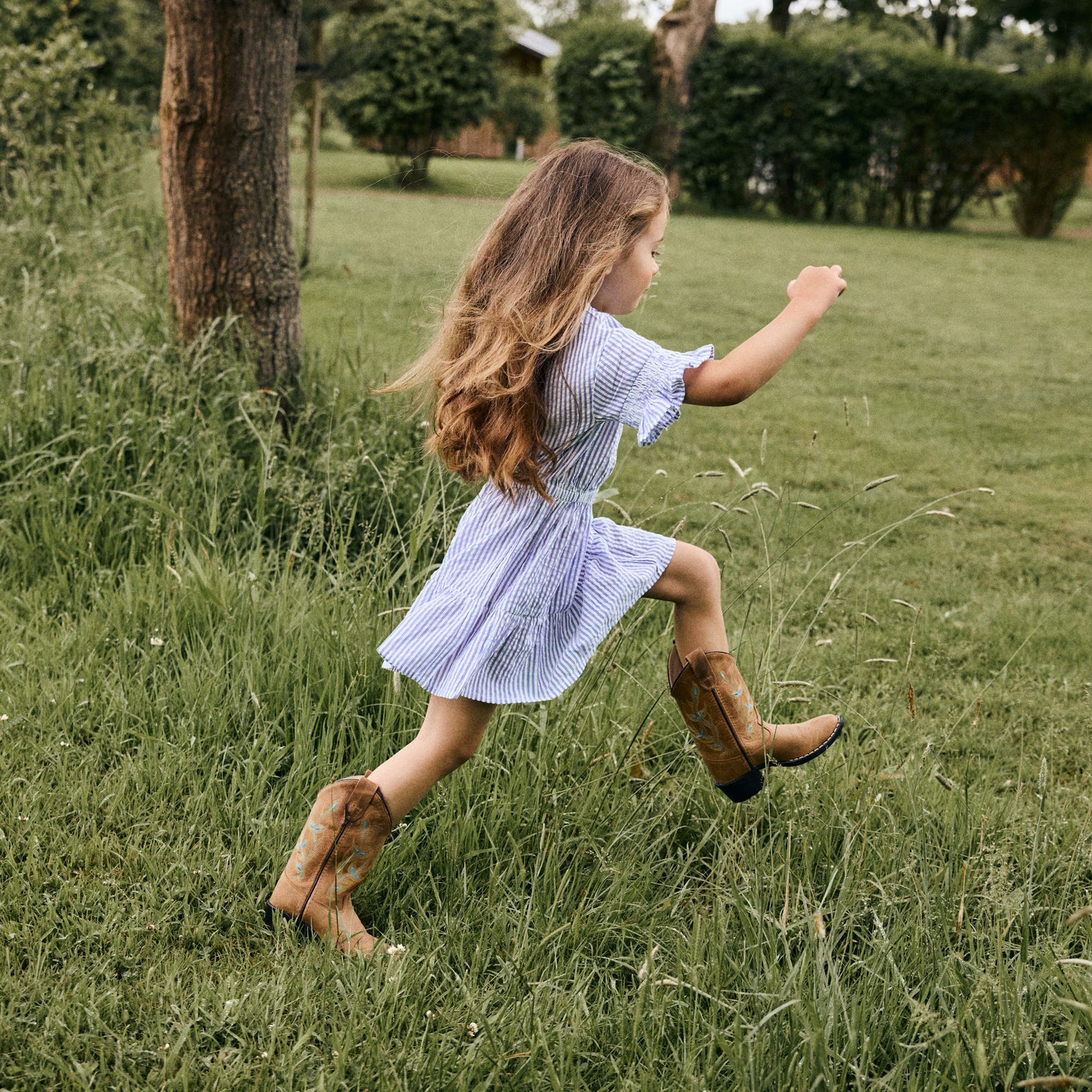 Kleedje ruffle stripe