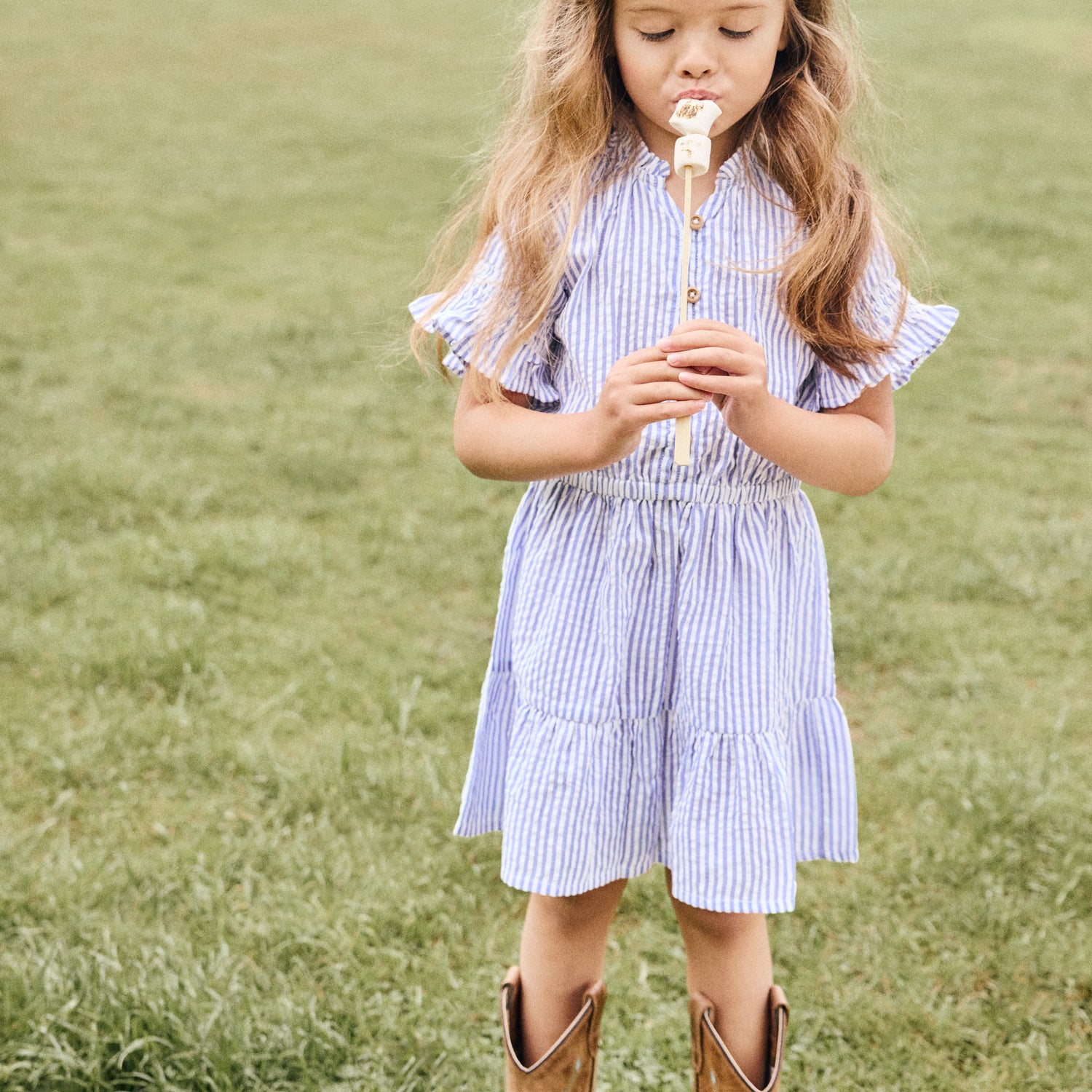 Kleedje ruffle stripe