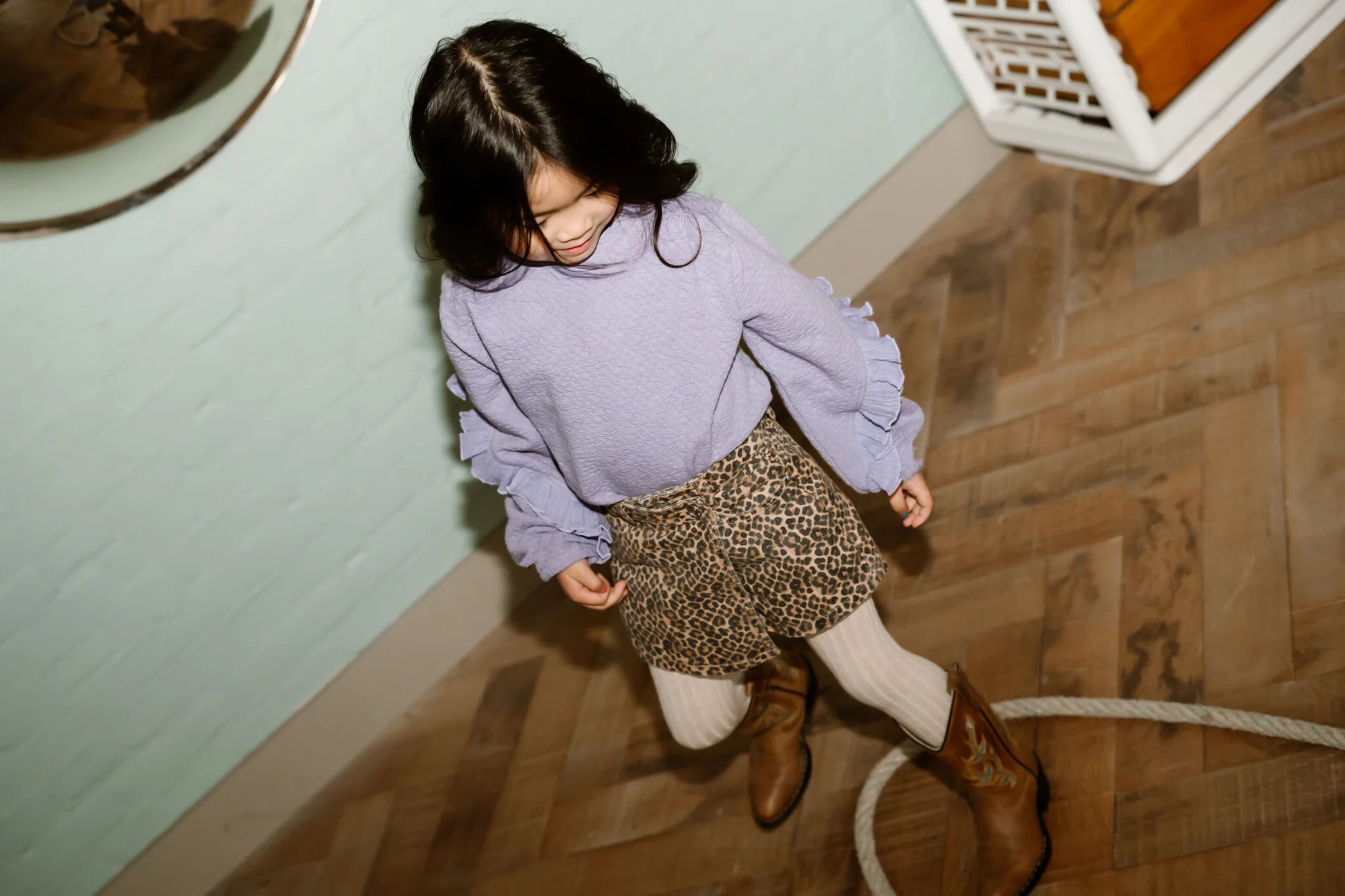 Daily seven Twill skort animal