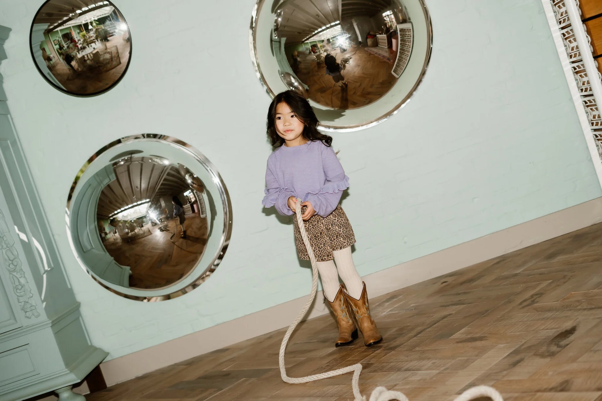 Daily seven Twill skort animal