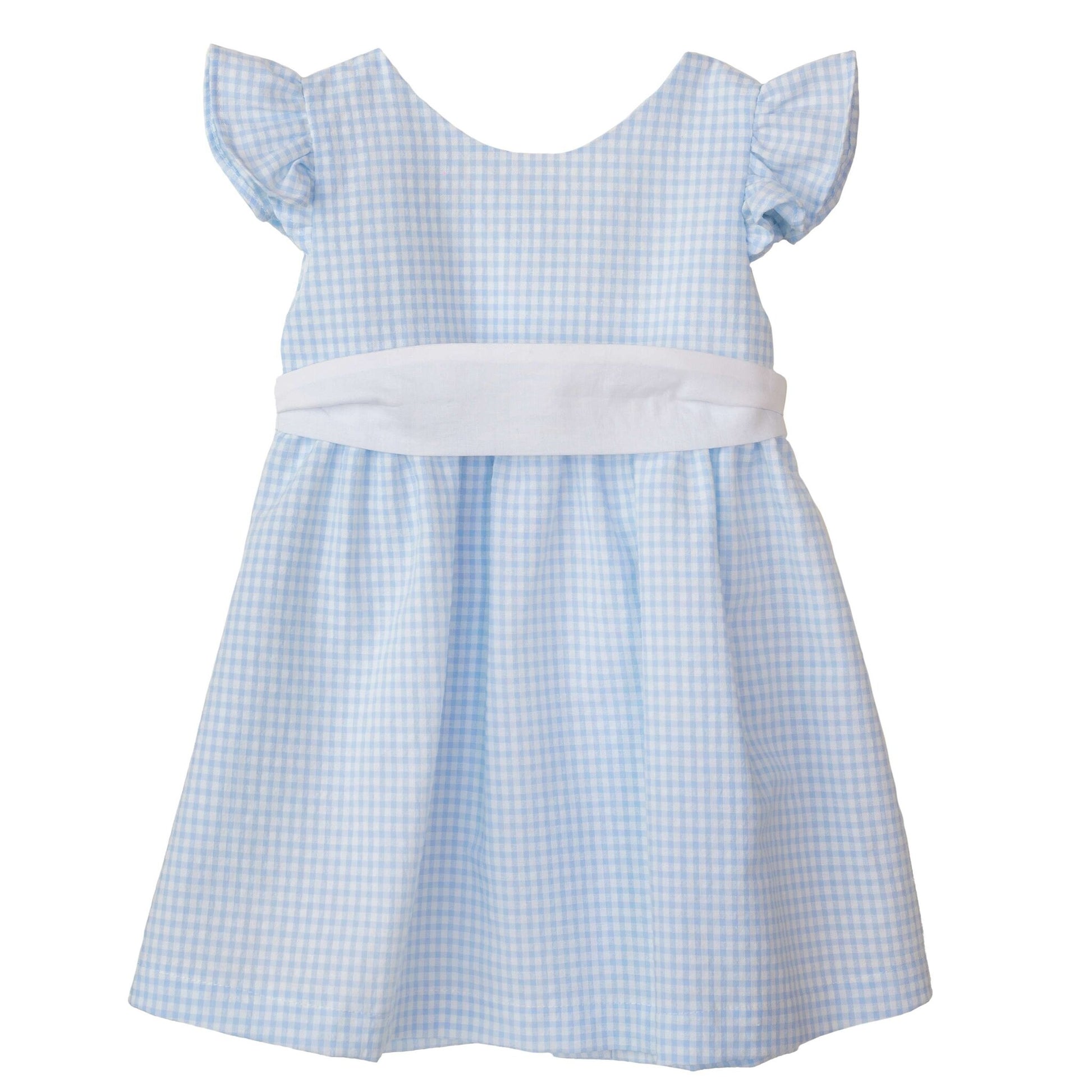 Kleedje vichy ruit blauw-wit